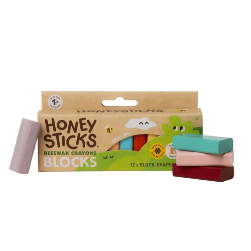 Honeysticks Beeswax Crayons Blocks 12pk