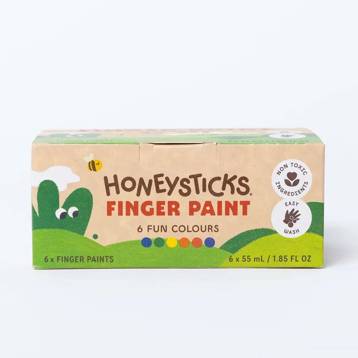 Honeysticks Finger Paints 6 Pack 55ml