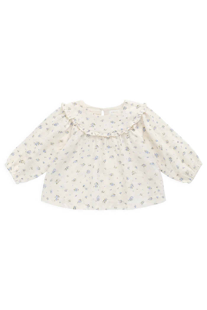 Jamie Kay - Organic Cotton Nathalie Blouse in Juniper Fields Blue