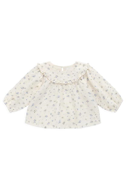 Jamie Kay - Organic Cotton Nathalie Blouse in Juniper Fields Blue