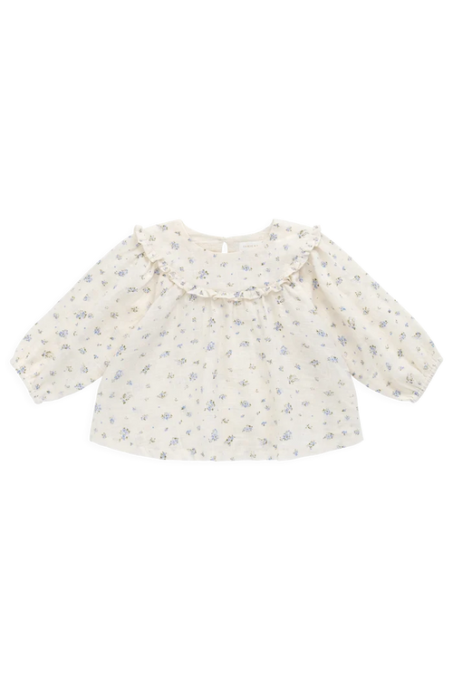 Jamie Kay - Organic Cotton Nathalie Blouse in Juniper Fields Blue