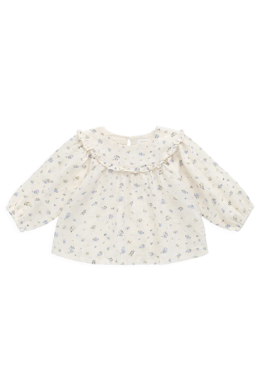 Jamie Kay - Organic Cotton Nathalie Blouse in Juniper Fields Blue