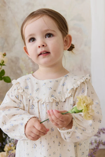 Jamie Kay - Organic Cotton Nathalie Blouse in Juniper Fields Blue
