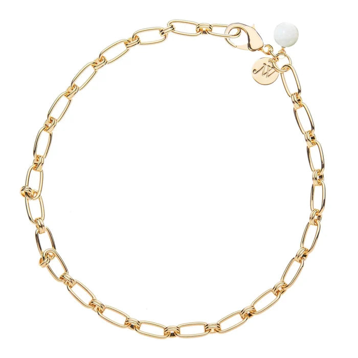 Jane Winchester - Wheels of Fortune Chain with Mother of Pearl Bead