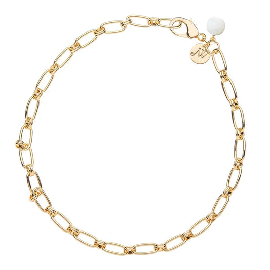 Jane Winchester - Wheels of Fortune Chain with Mother of Pearl Bead