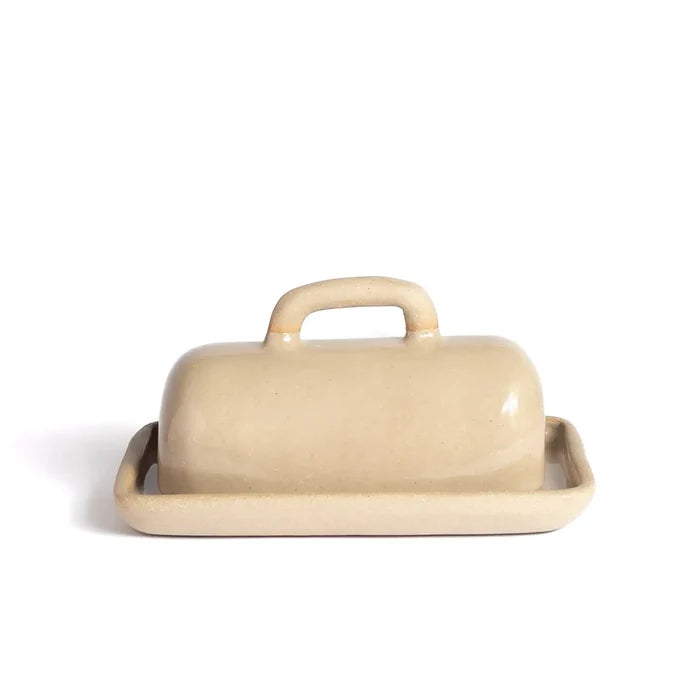 Jars of Dust – Handmade Ceramic Butter Dish in Sandbar