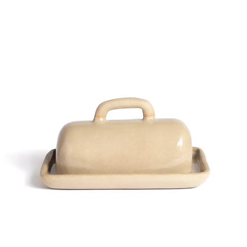 Jars of Dust – Handmade Ceramic Butter Dish in Sandbar
