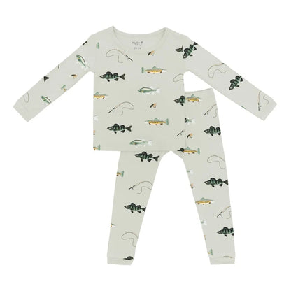 Kyte Baby - Long Sleeve Toddler Pajama Set in Fishing