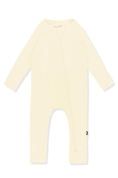 Kyte Baby - Ribbed Zippered Romper in Chamomile