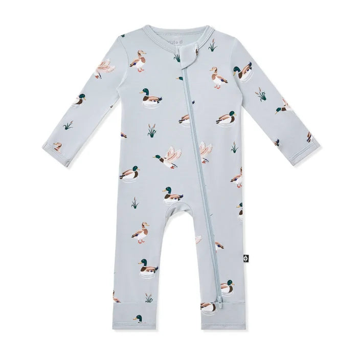 Kyte Baby - Zippered Romper in Mallard Duck