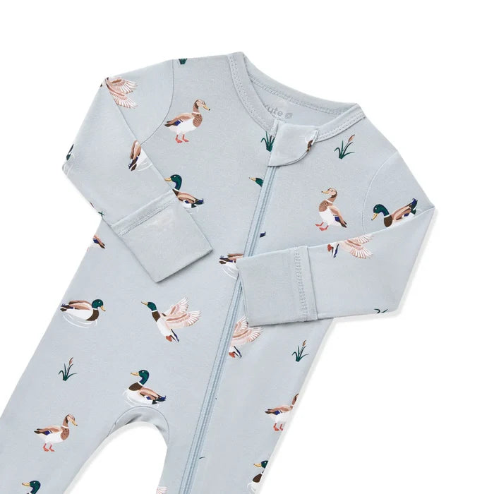 Kyte Baby - Zippered Romper in Mallard Duck