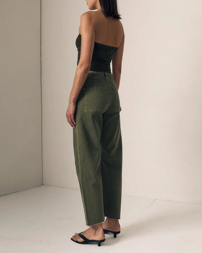 Le Jean - Utility Soft Barrel in Olive Green