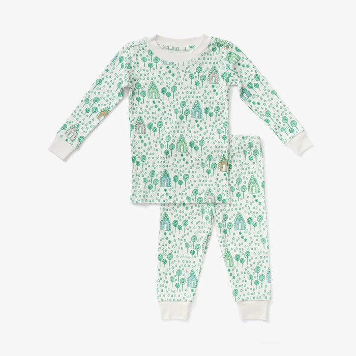 Lewis – Pajama Set in Emerald Gingerbread