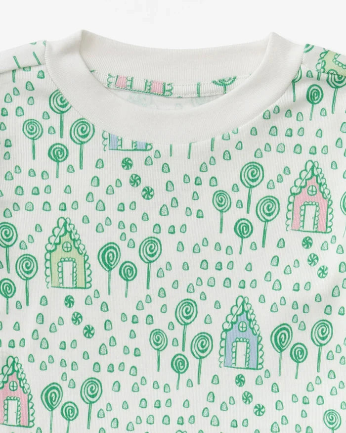 Lewis – Pajama Set in Emerald Gingerbread