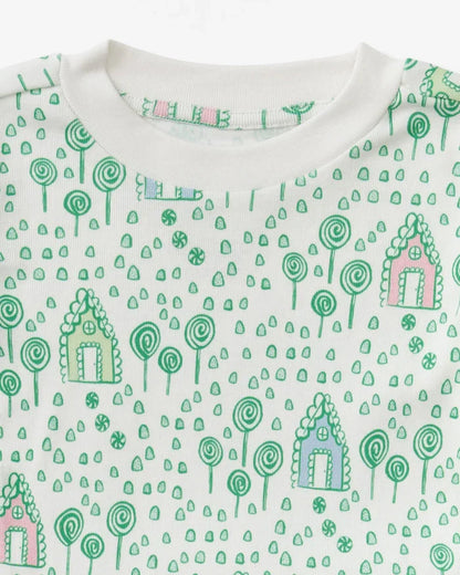 Lewis – Pajama Set in Emerald Gingerbread