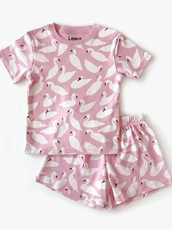 Lewis – Shirt + Shorts Set in Lemonade Swan