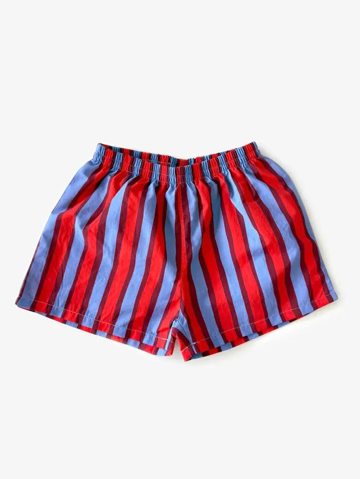 Lewis – Trail Shorts in Multi Stripe Candy Apple