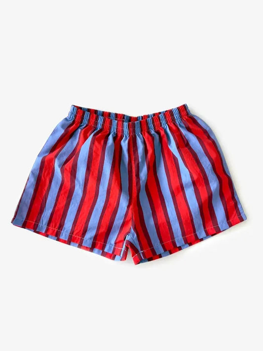 Lewis – Trail Shorts in Multi Stripe Candy Apple