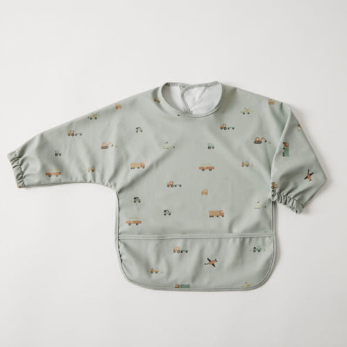 Long Sleeve Smock Bib - Emergency Vehicles