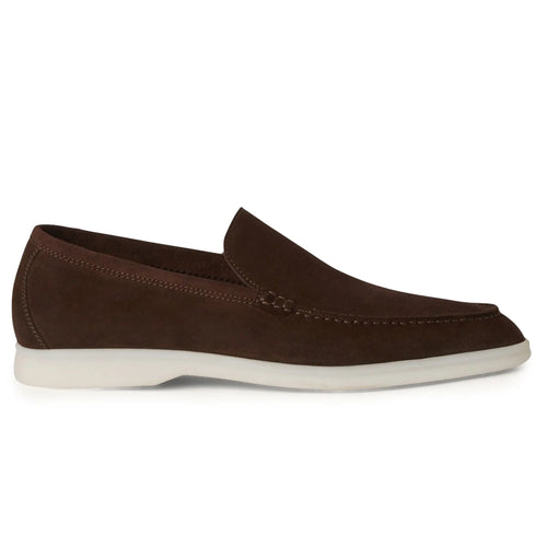 Loro Piana Summer Walk Suede Chocolate Loafers