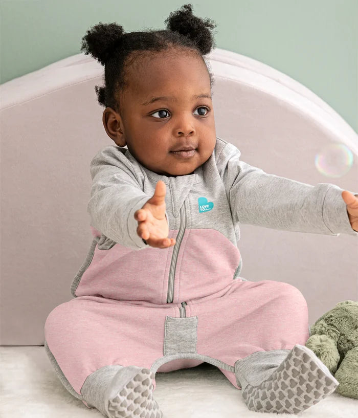 Love to Dream Cotton Fleece Sleep Suit 1.0 TOG - Dusty Pink