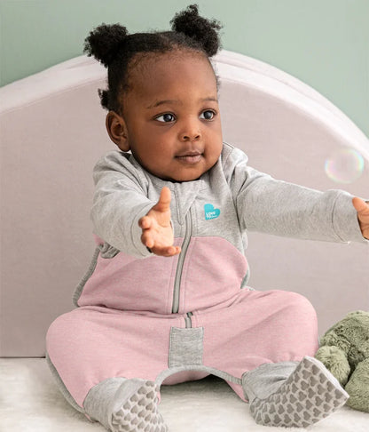 Love to Dream Cotton Fleece Sleep Suit 1.0 TOG - Dusty Pink