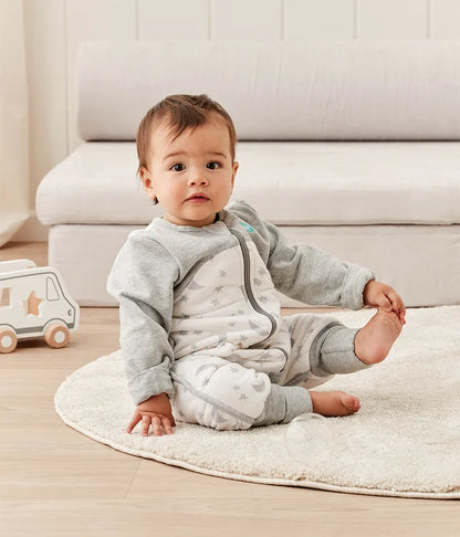 Love to Dream Quilted Cotton Sleep Suit 2.5 TOG - White Moonlight