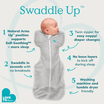 Love to Dream Swaddle Up™ Original Cotton 1.0 TOG - Olive Moon