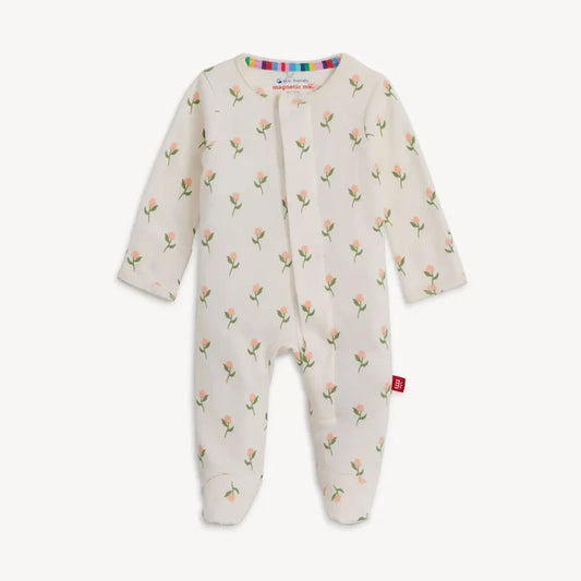Magetic Me - Organic Cotton Footie in Floral