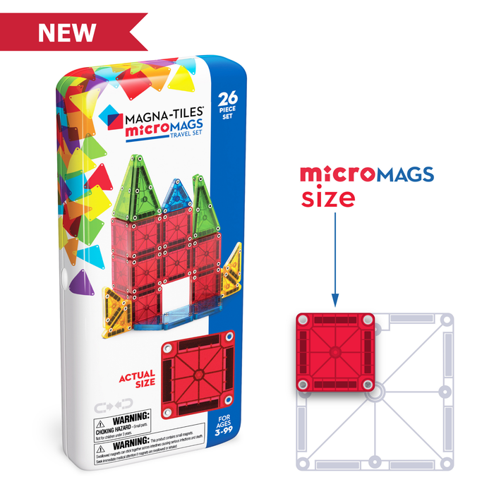 Magna-Tiles - MicroMAGS Travel Set 26 Piece