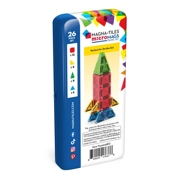 Magna-Tiles - MicroMAGS Travel Set 26 Piece