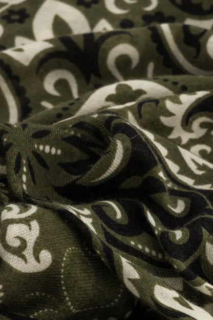 Maison Lecomte Flament – Wool Cashmere Bandana in Kaki