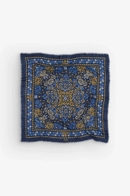 Maison Lecomte Flament – Wool Silk Blend Bandana Scarf in Hossegor