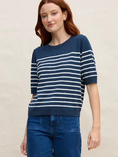 Margaret O'Leary – Pamela Stripe Tee in Navy