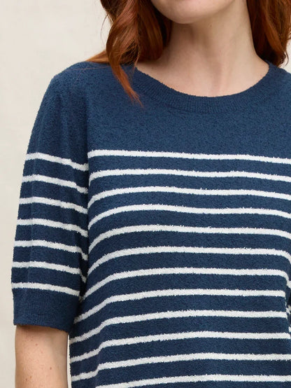 Margaret O'Leary – Pamela Stripe Tee in Navy