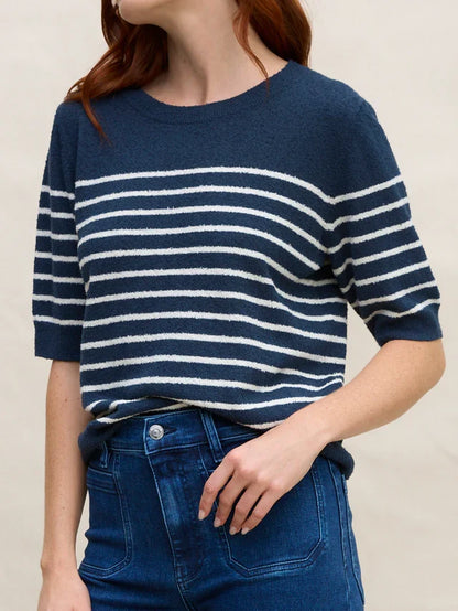 Margaret O'Leary – Pamela Stripe Tee in Navy