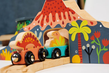 Mentari Wooden Lost World Dinosaur Train Set