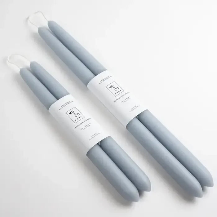 Mo&Co Home - Dipped Beeswax Candles in Bluebell