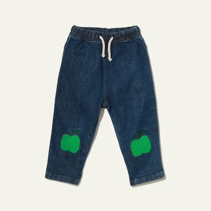 Mon Coeur – Recycled Cotton Green Apple Patch Baby Pant