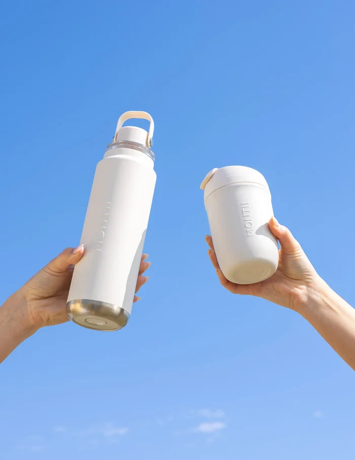 MontiiCo Insulated 380ml Travel Cup - Cream