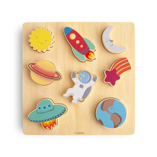 Mushie - Wooden Space Puzzle