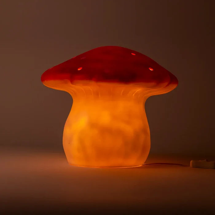 Mushroom Lamp in Red
