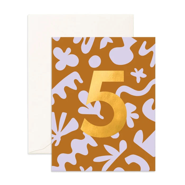 No. 5 Party Greeting Card