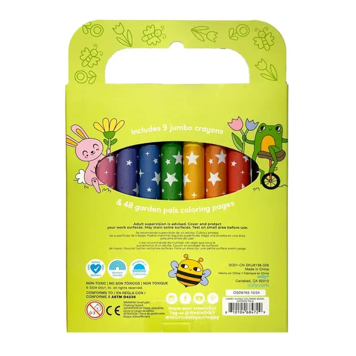 Ooly – Garden Pals Carry Along Crayon & Coloring Book