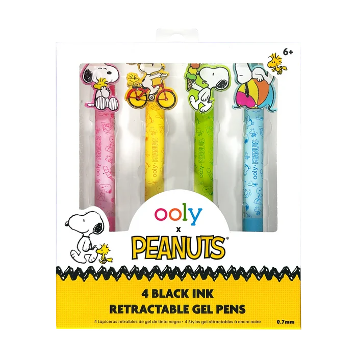 Ooly X Peanuts - Black Ink Retractable Gel Pens