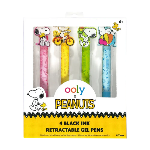 Ooly X Peanuts - Black Ink Retractable Gel Pens