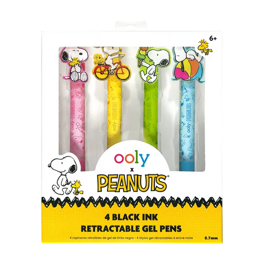 Ooly X Peanuts - Black Ink Retractable Gel Pens