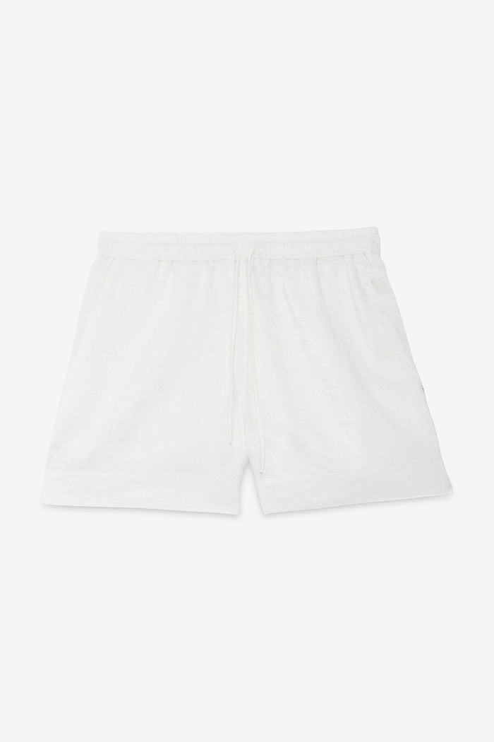 Ottod'Ame - Linen Lurex Drawstring Shorts