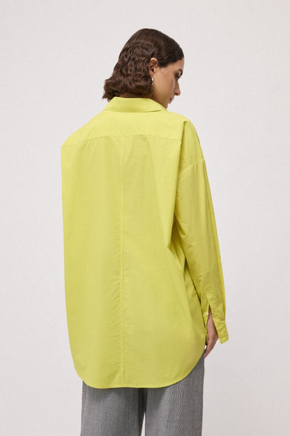 Ottod'Ame - Oversized Button Down in Chartreuse