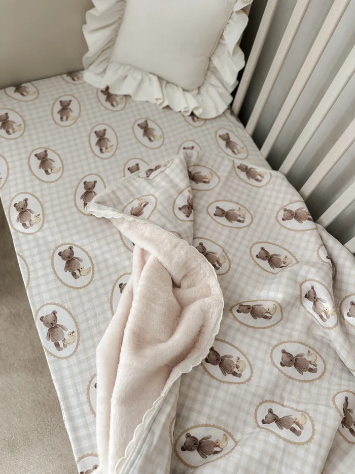 Pop Ya Tot Organic Ted & Duck Fur Lined Blanket